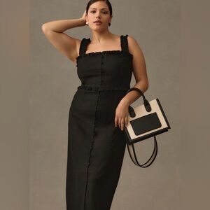 Anthropologie Black Strapless Dress